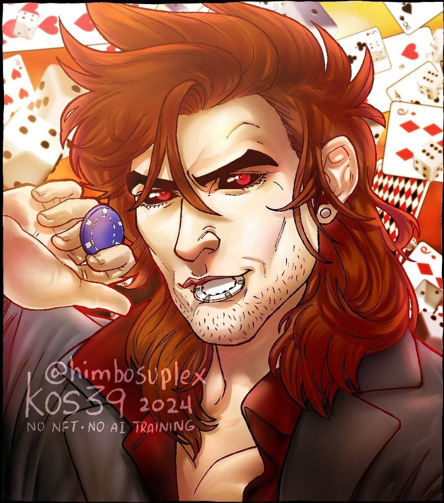 Gambit X-Men with his hair down