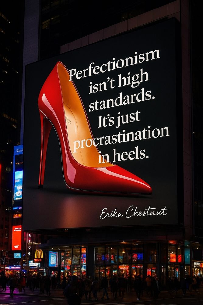 Perfectionism isn't high standards. It's just procrastination in heels.