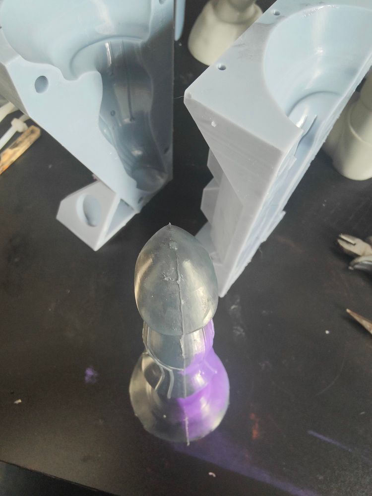 Purple and black custom sci-fi dildo called cyberwolf
