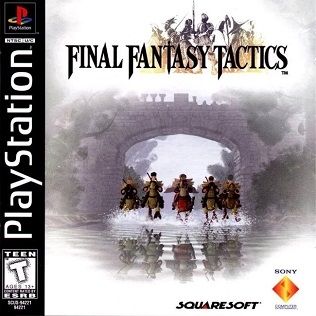 PlayStation 1 cover of Final Fantasy Tactics.