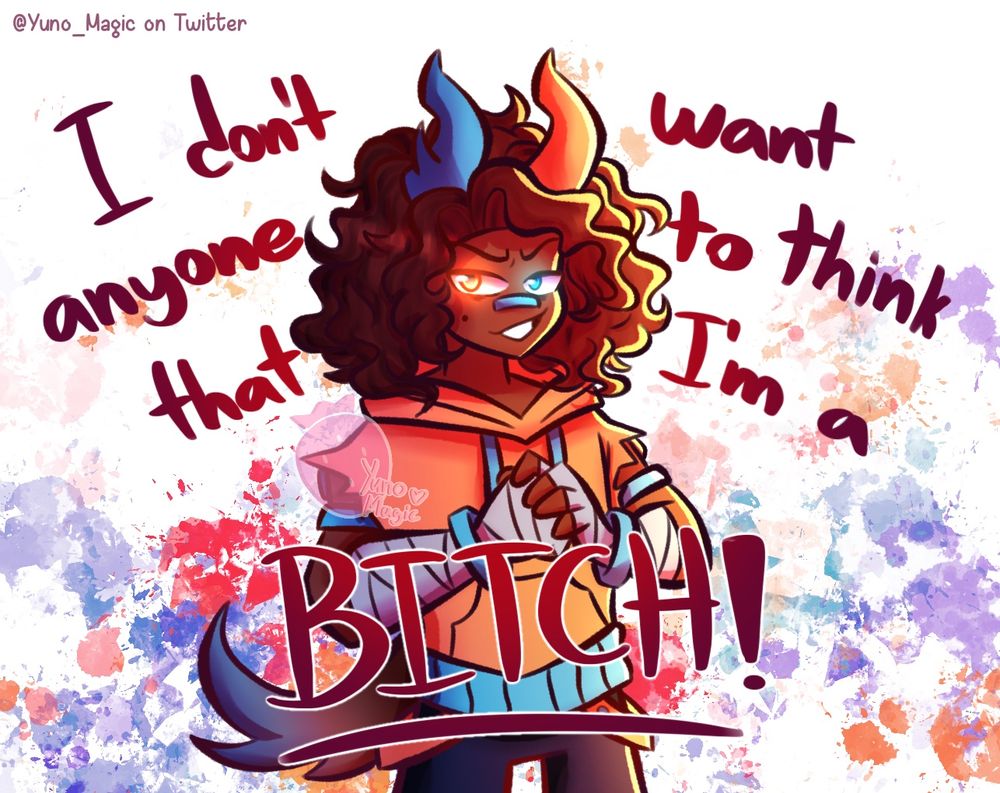 I don’t want anyone to think that I’m a BITCH! (Lyric from Rob A Bank by Confetti)