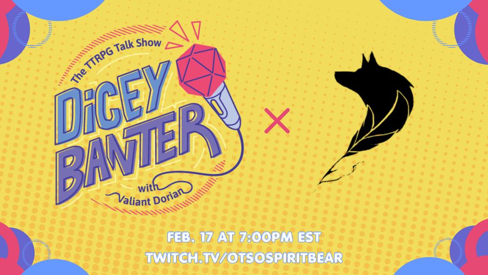 A promotional graphic for Dicey Banter Season 2, featuring the logo of Felix Isaacs which consists of a wolf above a feather