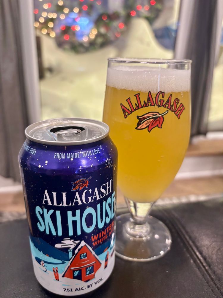 Picture of Allagash Ski House winter white by the snow