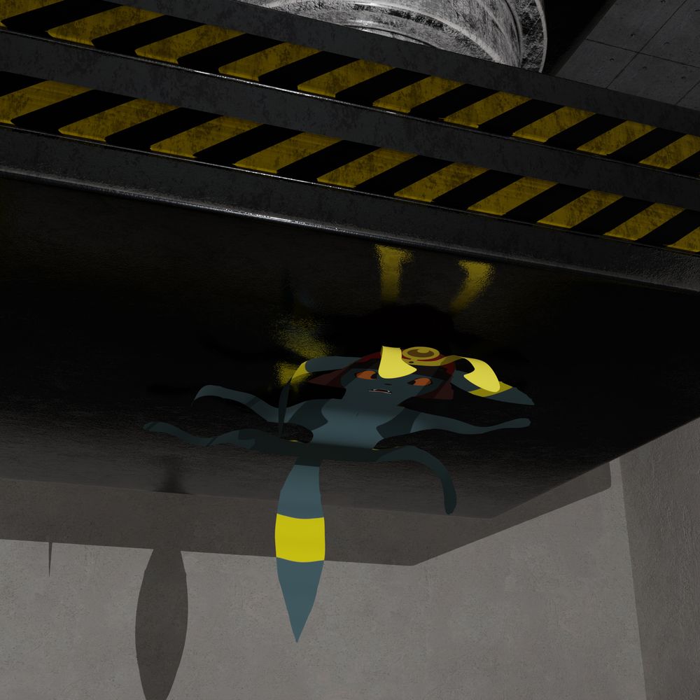 Epic, slowly peeling off a huge piston he's been flattened under.
He's facing the floor, paper-thin and wearing a dazed expression.