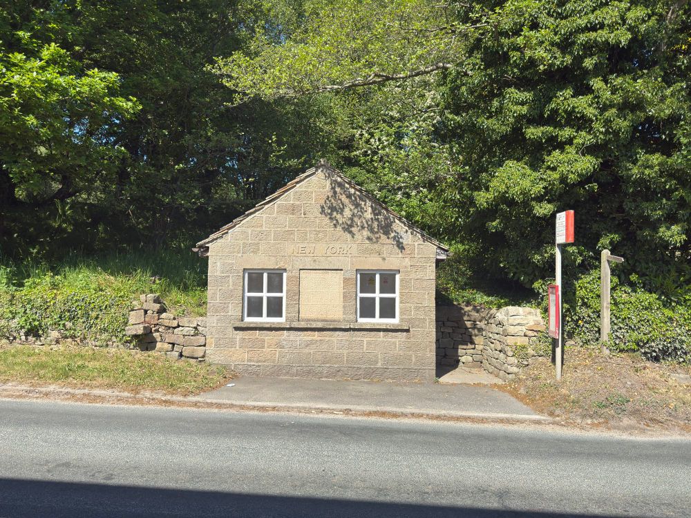 Bus stop at New York, North Yorkshire