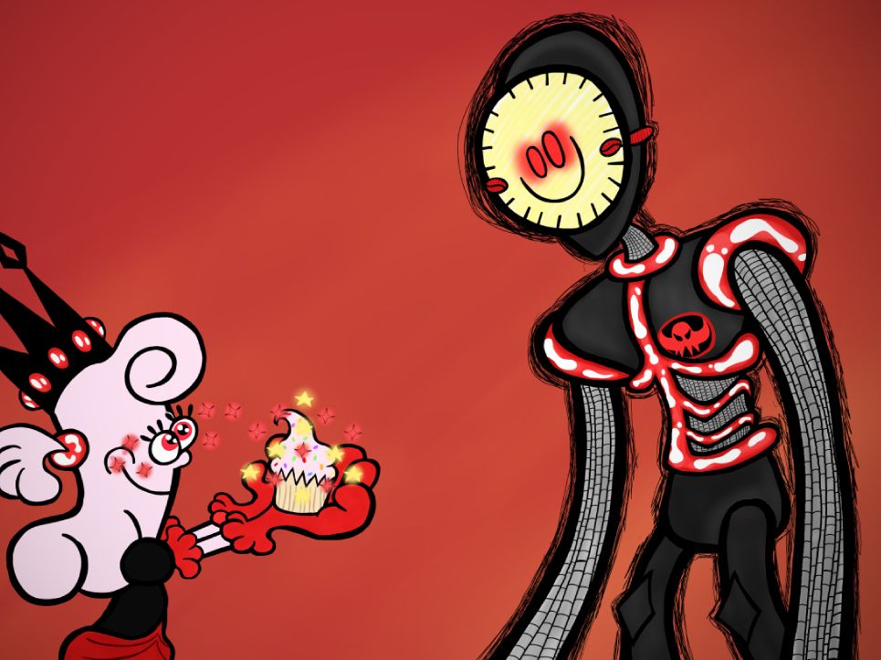 Poppy bodyguard. Mr. Happyface