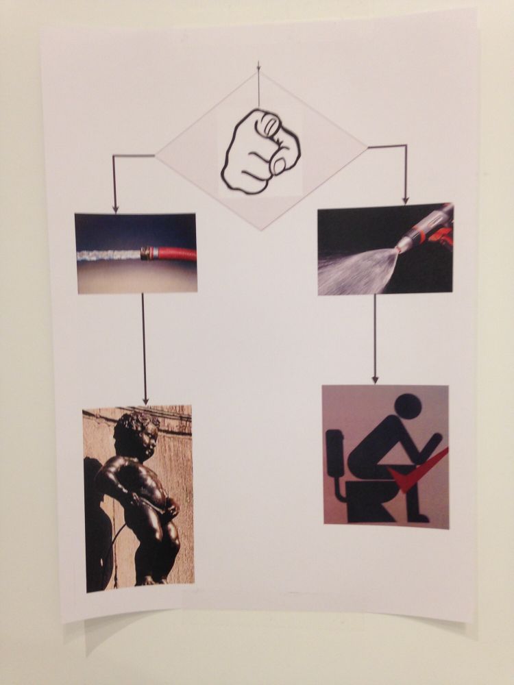 Cartel colgado en un baño pidiendo a los señores que apunten bien cuando hagan pipí