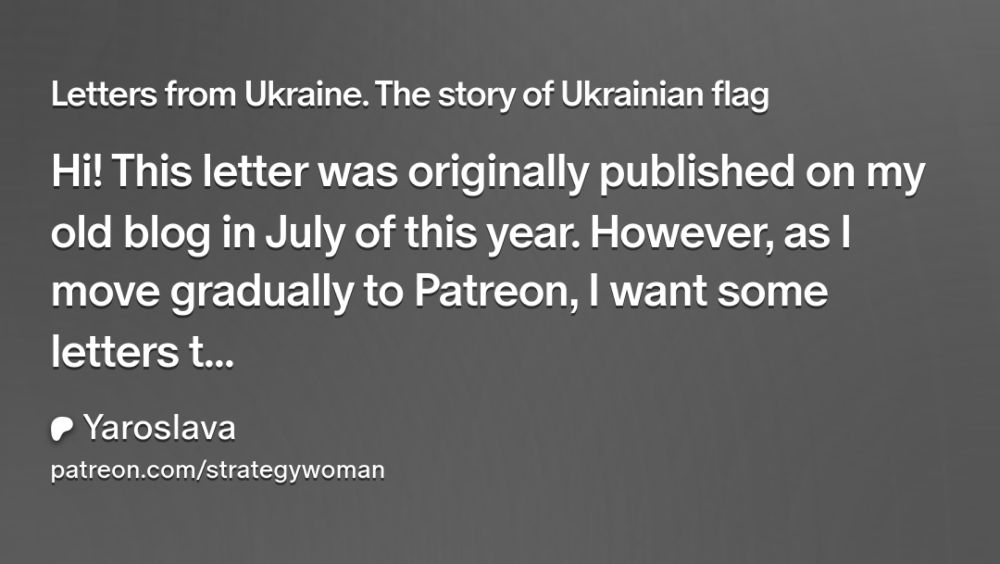 Letters from Ukraine. The story of Ukrainian flag | Yaroslava