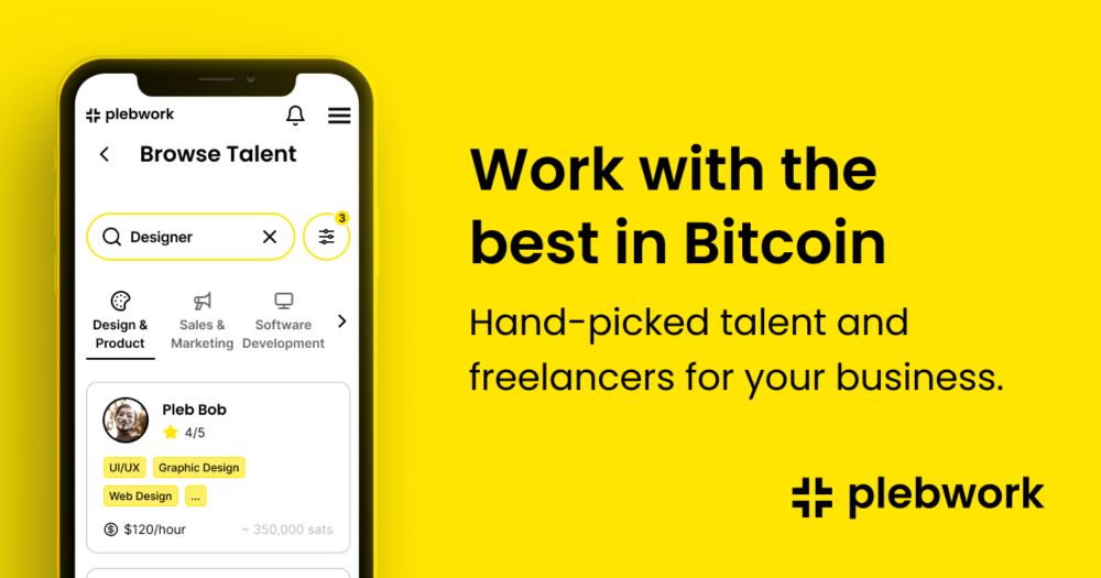 Work with the best in Bitcoin - Plebwork