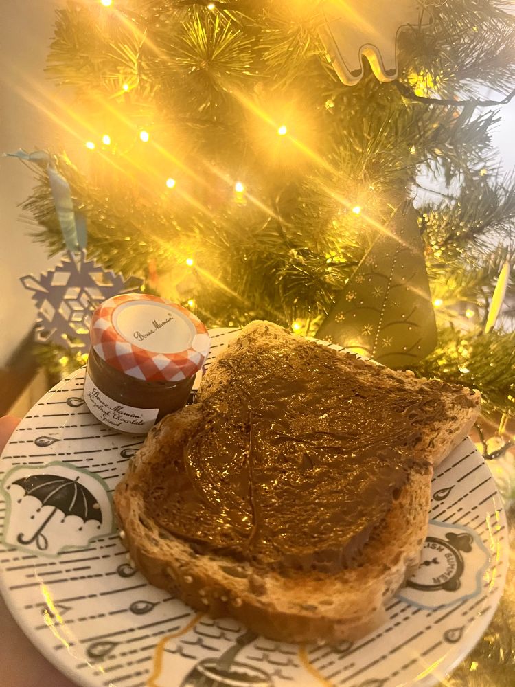 Hazelnut and Cocoa spread on toast