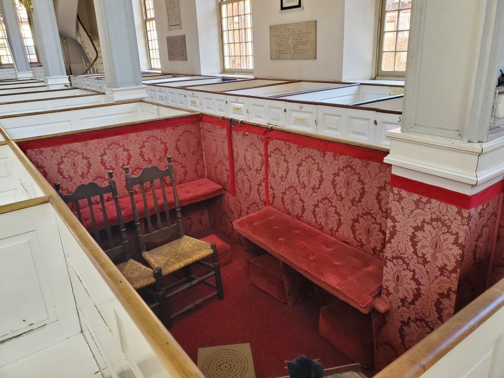 The Bay Pew at Old North Church.