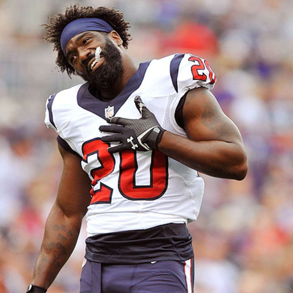 Ed Reed in uniform for the Houston Texans