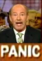 Screen grab of Tony Kornheiser on PTI with “PANIC” on the chyron
