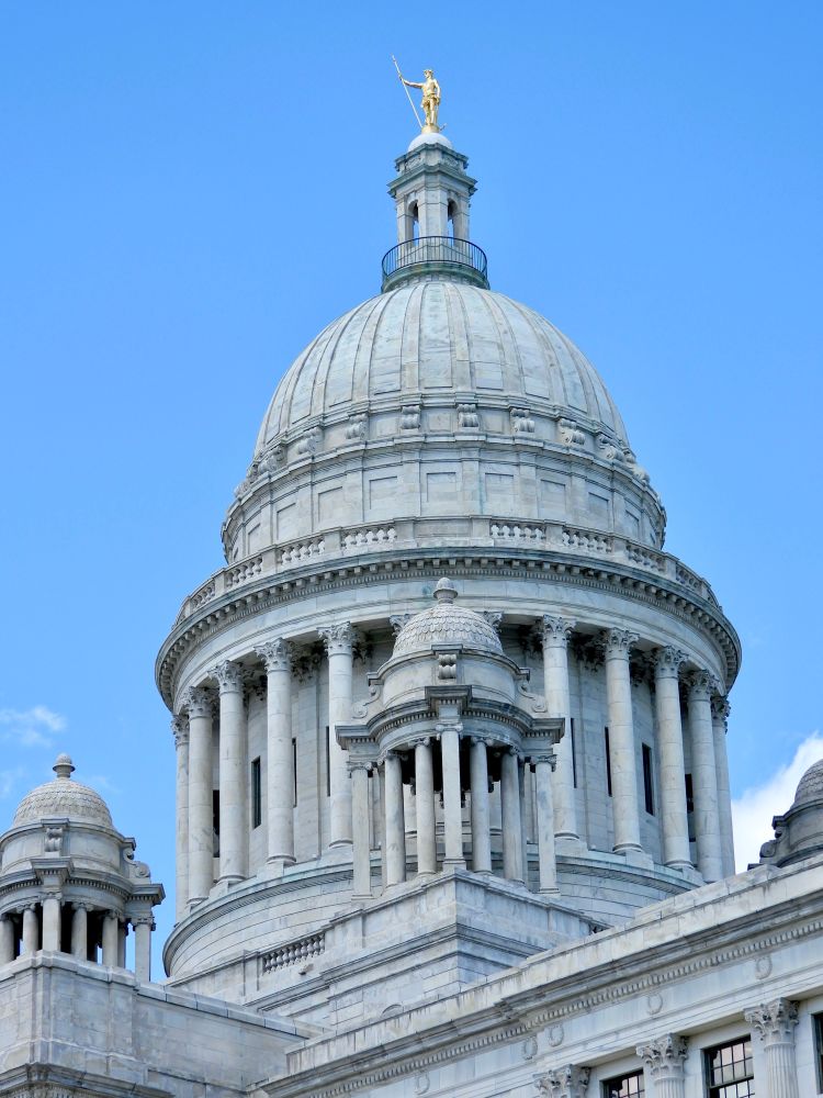 The dome at the Rhode Island Statehouse 