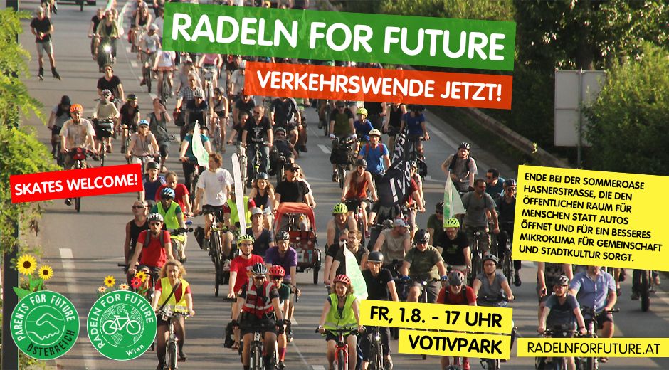 Teaser für Radeln For Future am 1.8. Skates welcome!