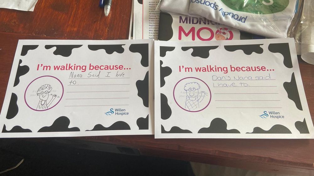 We are walking because Dan’s Nana says we have to!
