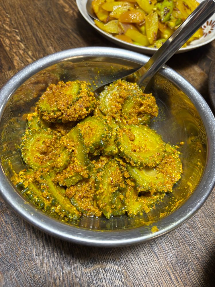 ゴーヤーのウールガイ
つぶつぶは主にマスタードシード