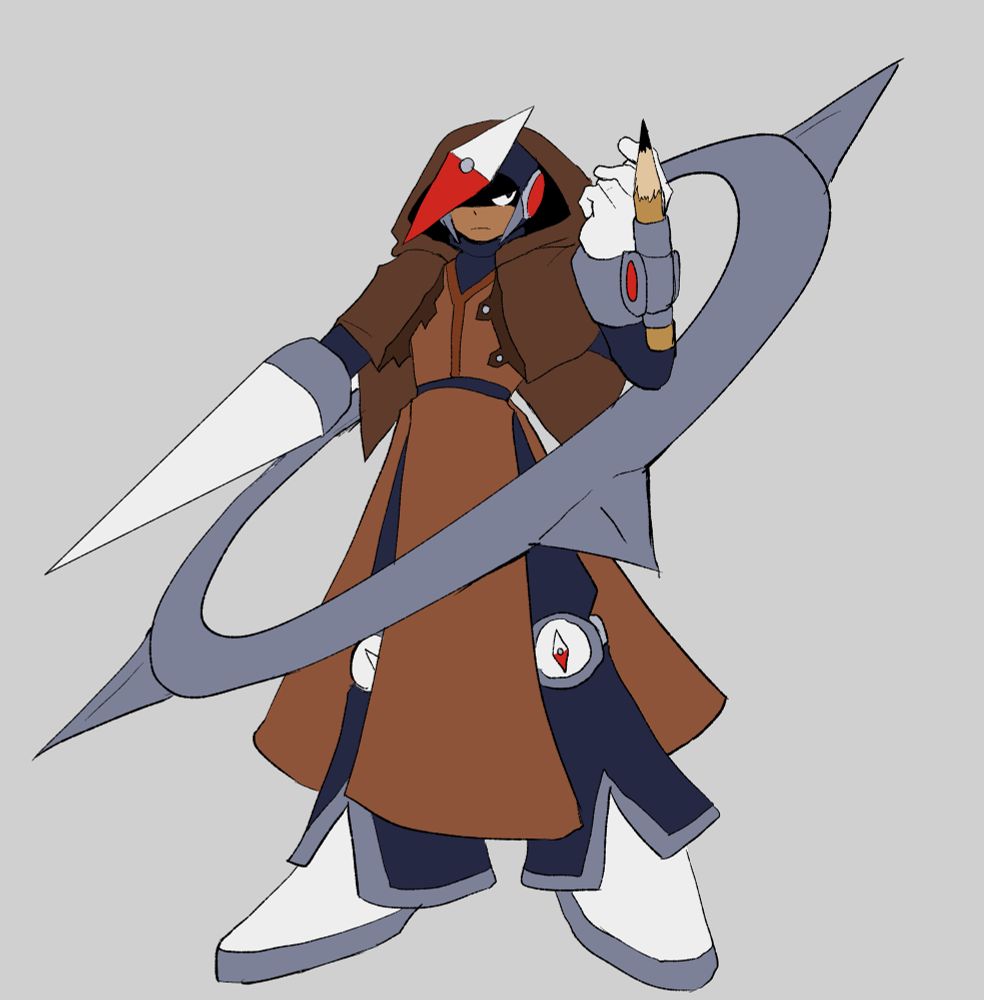 Illustration of Compass Man for my Rockman R AU.