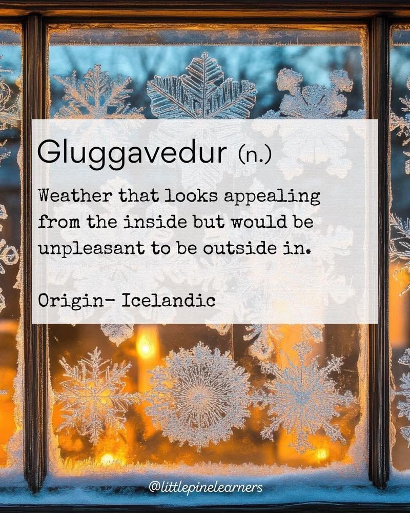 Gluggavedur (n.) 
Weather that looks appealing from the inside but would be unpleasant to be outside in.
Origin: Icelandic
