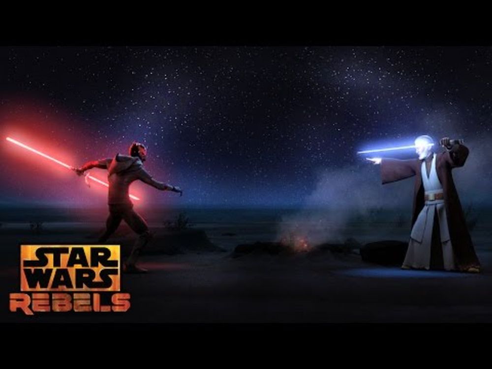 Darth Maul vs Obi-Wan | Star Wars Rebels | Disney XD