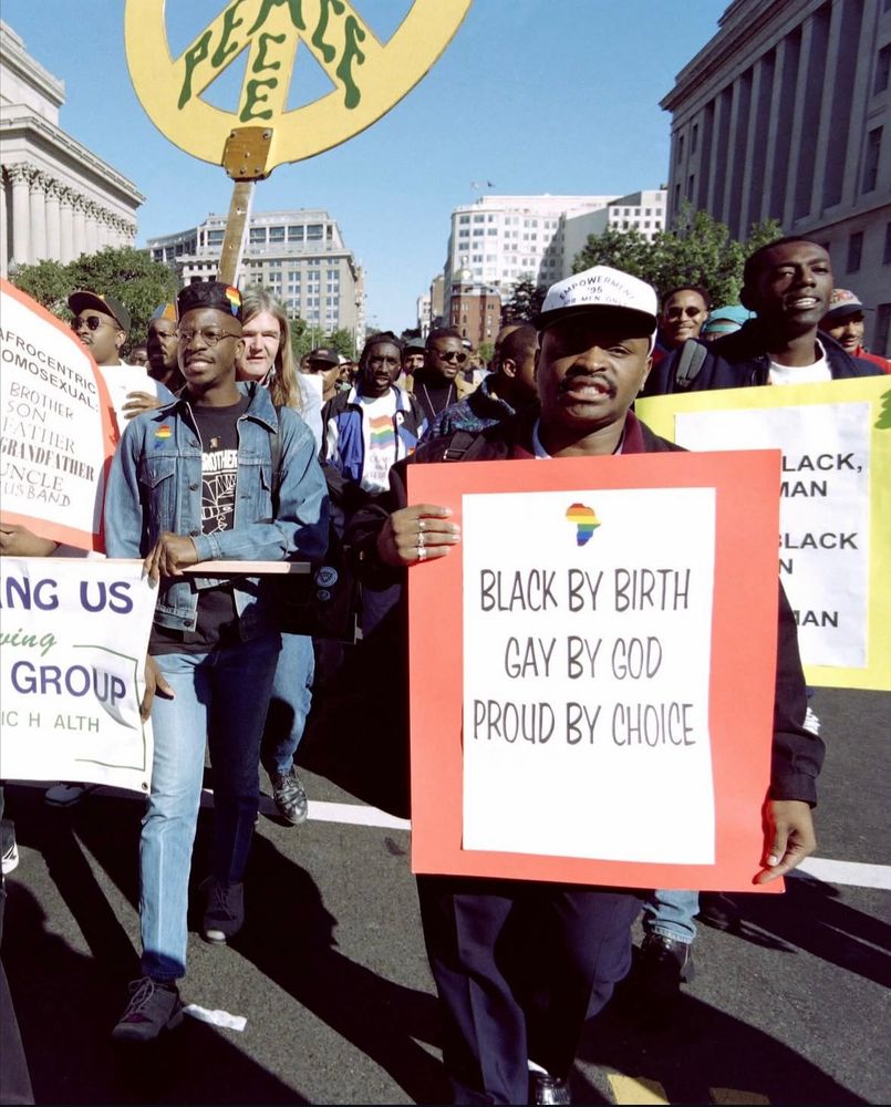 LGBTQ community at the Million Man March on October 16, 1995 in Washington D.C.