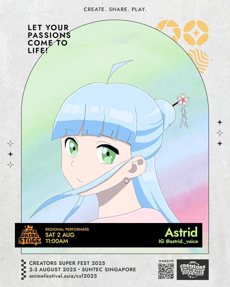 Before. Astrid's original profile image that was used for AFA Creators Super Fest 2025 marketing.