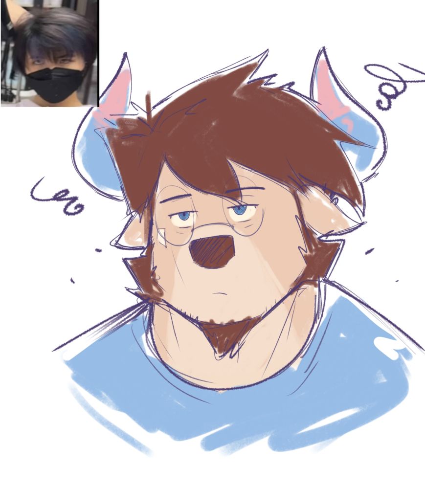 I really love Faline's expression, so I drew David like that heehee✨