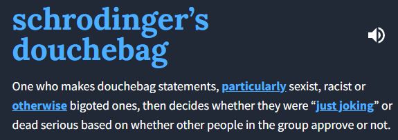 Définition du schrodinger's douchebag