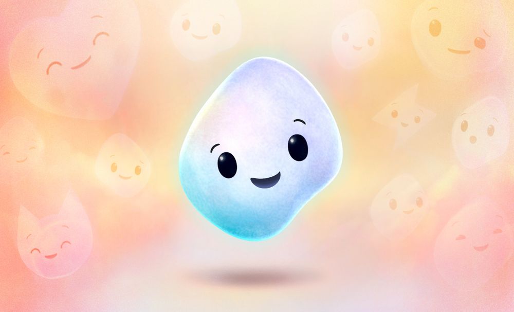 Promotional image from Microsoft display the smiling, blob-like, corporately inoffensive new face of Copilot.