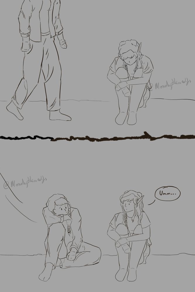Skye walks over to J, concerned for her wife.
J: Umm...