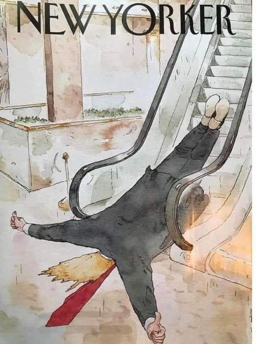 Trump flat on his face