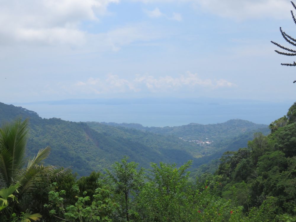 View from the foothills near Carara, Costa Rica looking west over the Gulf of Nicoya.