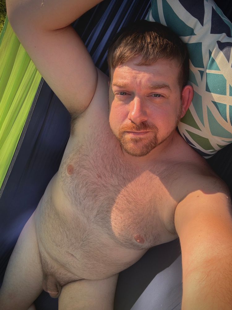 Laying naked in the hammock