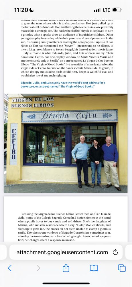 Bookstore on Virgen de los Buenos Libros street in Seville, Spain