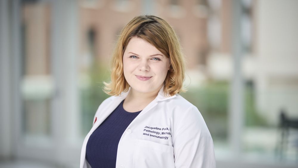 Dr. Jacqueline Peck, a second-year resident in UNMC's Department of Pathology, Microbiology and Immunology