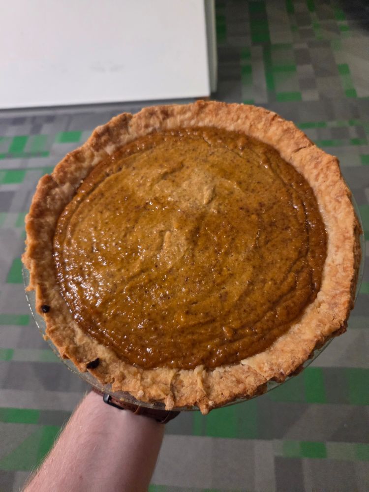 A pumpkin pie