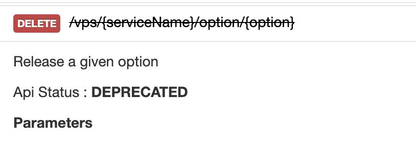 A picture of the API definition showing that the method is deprecated
