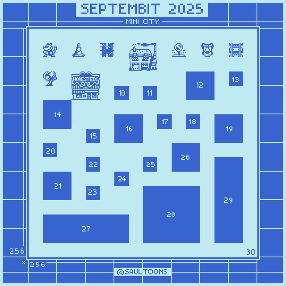 Septembit Mini City, prompts up to 9 have been filled in.