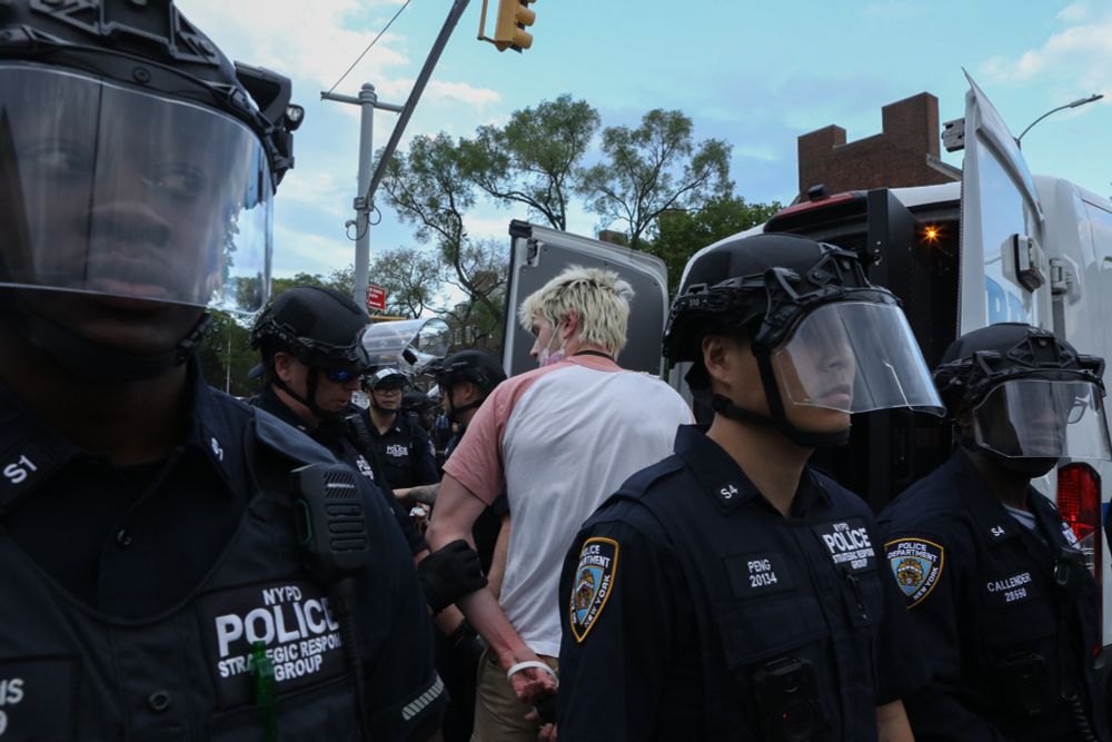 NYPD Tases Pro-Palestinian Demonstrator Outside Brooklyn College