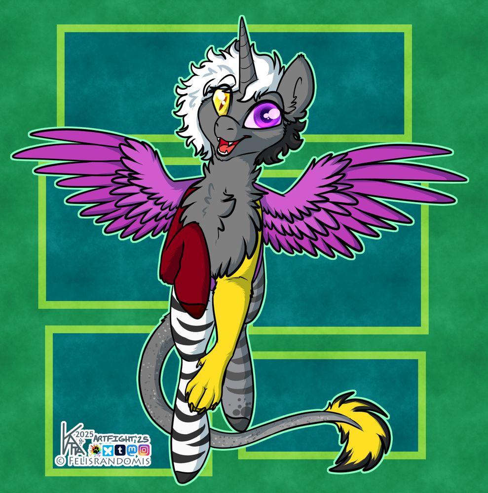Digital art of an MLP style "pony" that is a hybrid of several different creatures