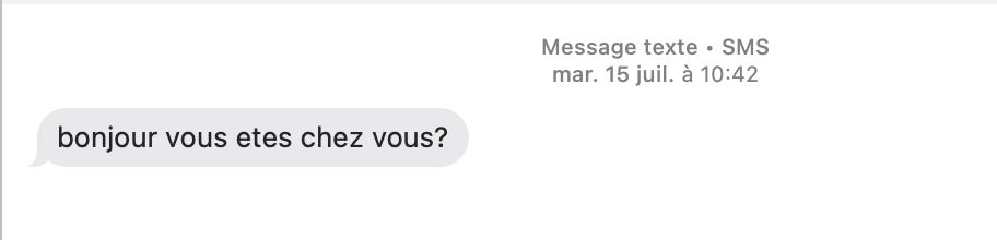 Bonjour vous êtes chez vous