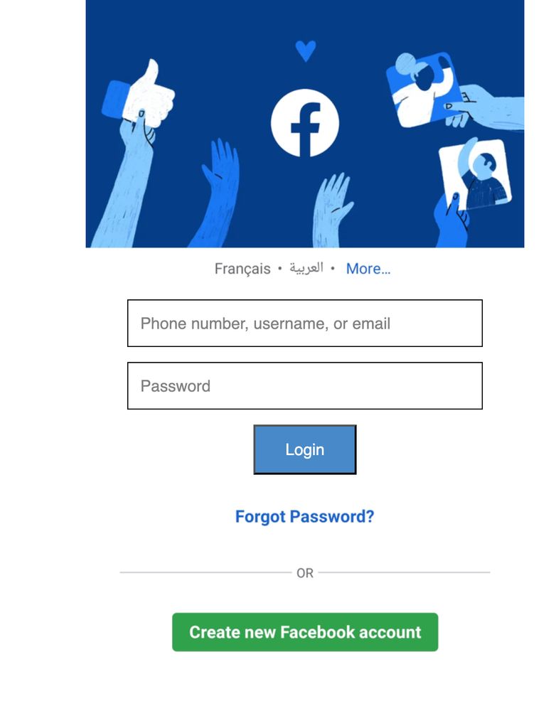 Faux Facebook connect