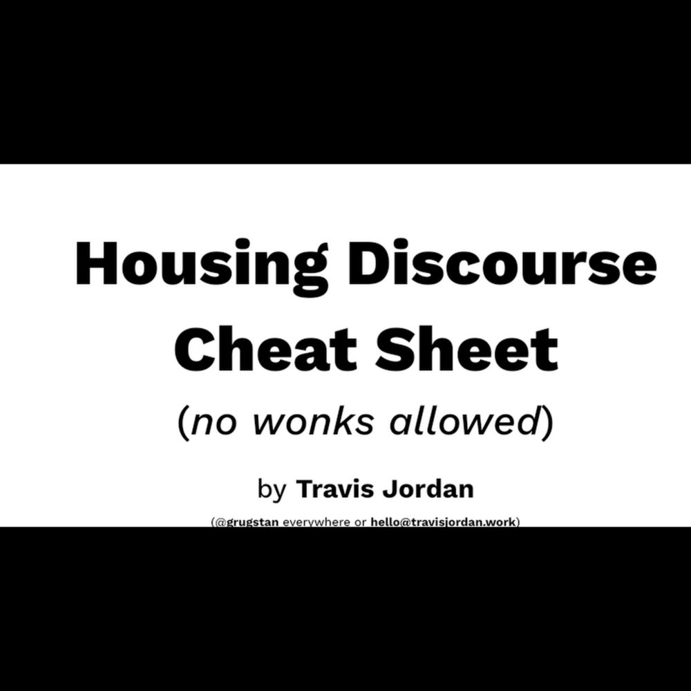 Housing discourse cheat sheet