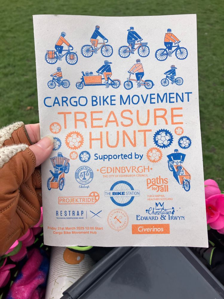 Cargo bike movement treasure hunt flyer