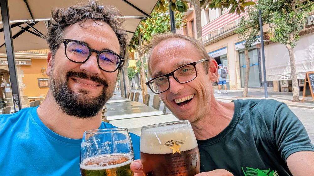 Paolo and Carlton had a "we did it" cheers