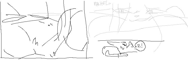 Giga sized Andie RATGod lounging with her very tiny very gay cat gf laying on her tummy as she takes up the horizon and skyline