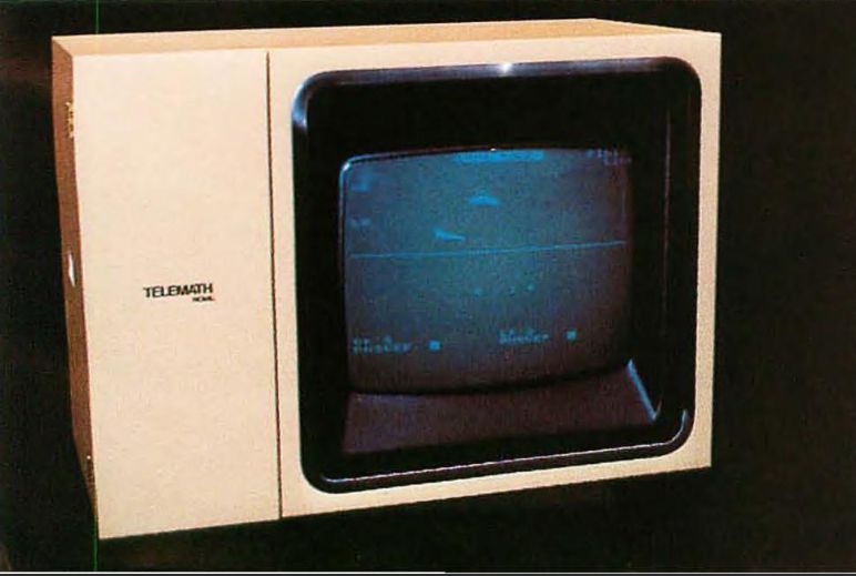 1977-06 Byte pg 83. A close-up of the Telemath version of the screen, featuring an educational game using an airplane.