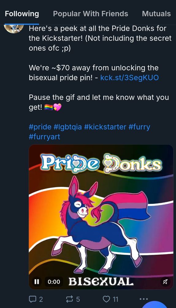 Bisexual donkey pin