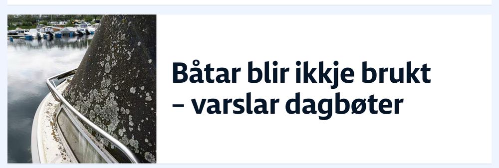 Båtar blir ikkje brukt – varslar dagbøter