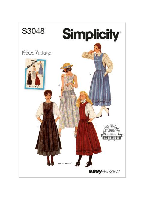 Simplicity sewinng pattern S3048 1980's vintage dress
